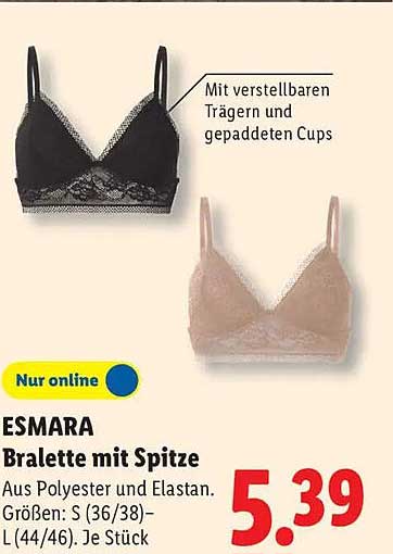 ESMARA Bralette mit Spitze