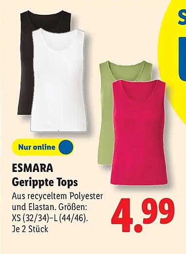 ESMARA Gerippte Tops