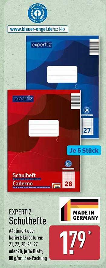 EXPERTIZ Schulhefte