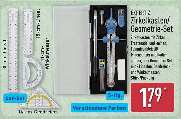 EXPERTIZ Zirkelkasten/Geometrie-Set