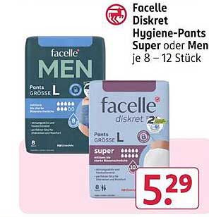 facelle Diskret Hygiene-Pants Super oder Men je 8 - 12 Stück