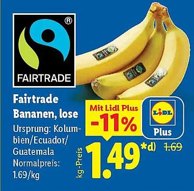 Fairtrade Bananen, lose