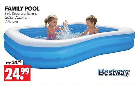 FAMILY POOL inkl. Reparaturflicken, 262x175x51cm, 778 Liter