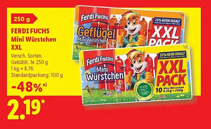 FERDI FUCHS Mini Würstchen XXL