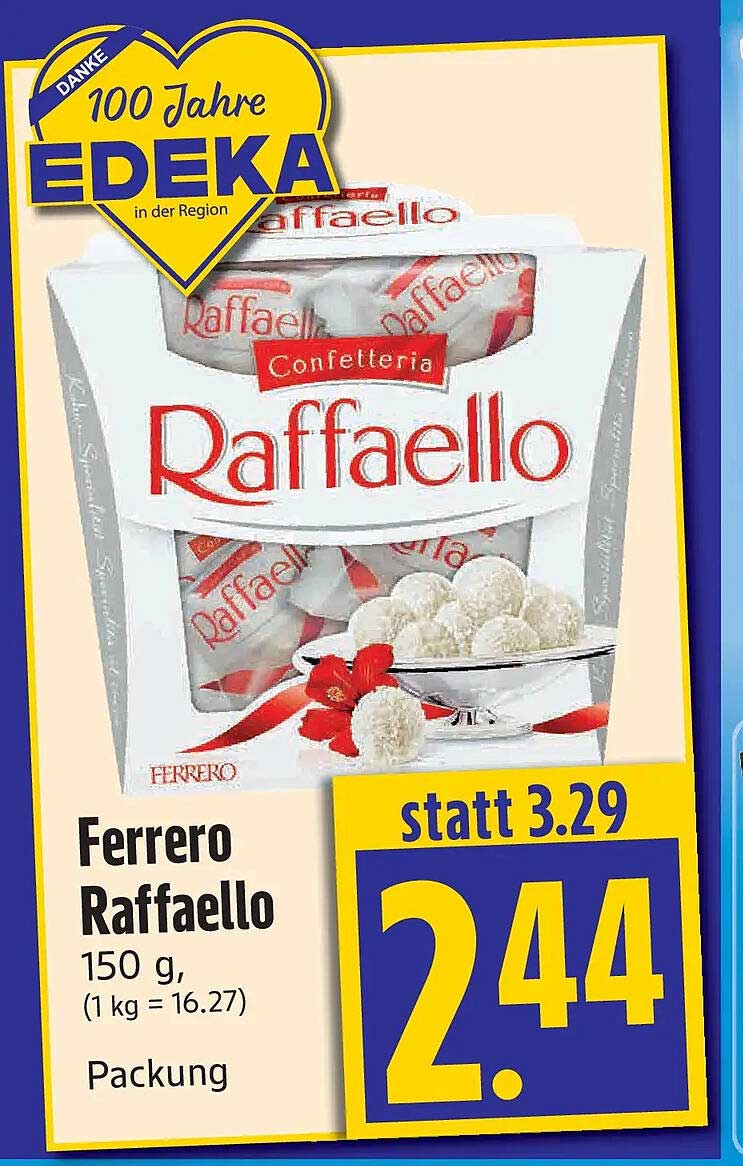 Ferrero Raffaello 150 g, (1 kg = 16.27) Packung