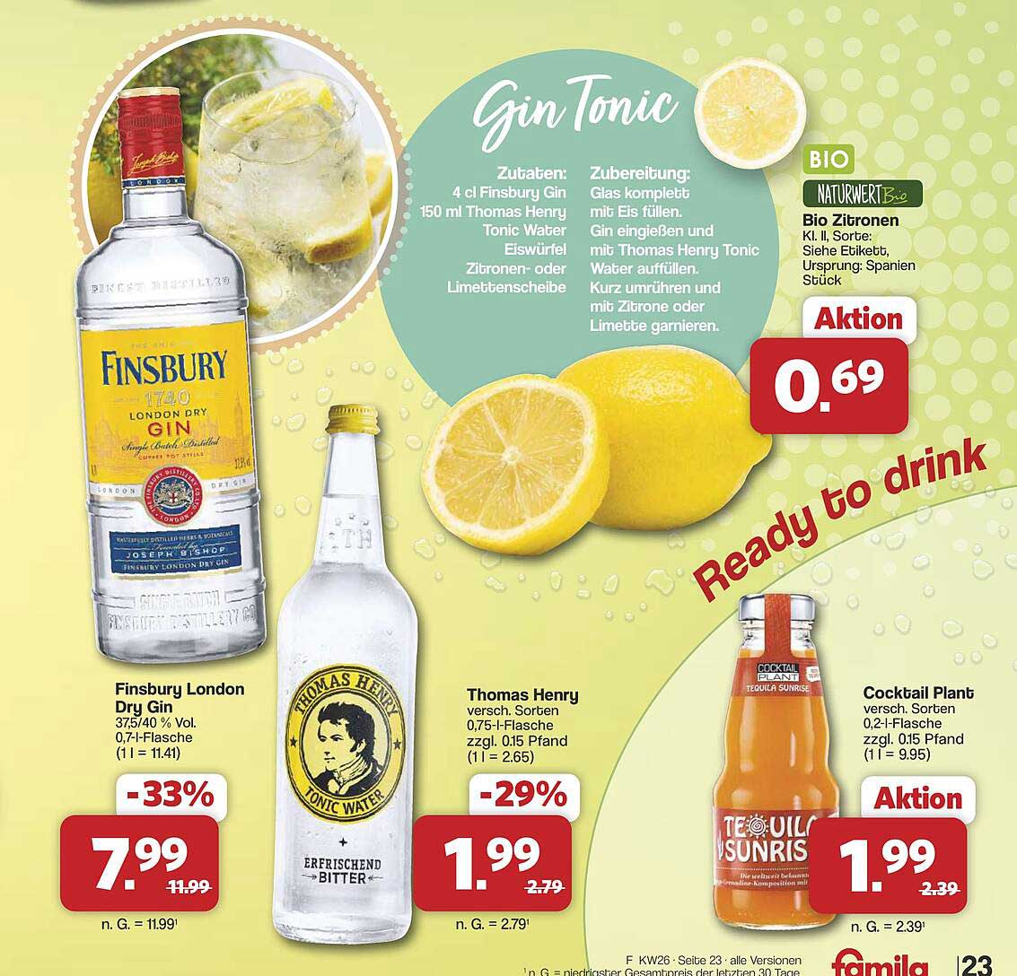 Finsbury London Dry Gin