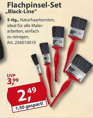Flachpinsel-Set „Black-Line“