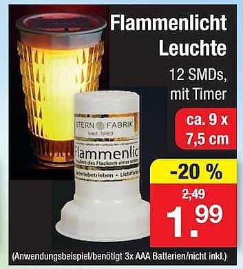 Flammenlicht Leuchte