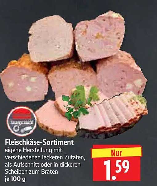 Fleischkäse-Sortiment