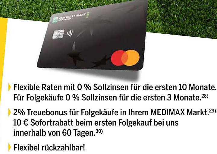 Flexible Raten mit 0 % Sollzinsen für die ersten 10 Monate. Für Folgekäufe 0 % Sollzinsen für die ersten 3 Monate.²⁸)