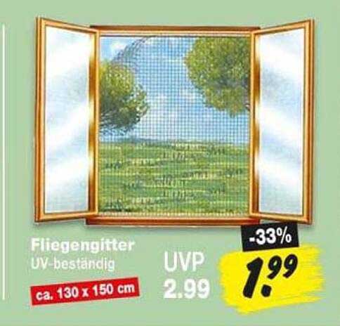 Fliegengitter UV-beständig ca. 130 x 150 cm