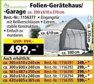 Folien-Gerätehaus/-Garage