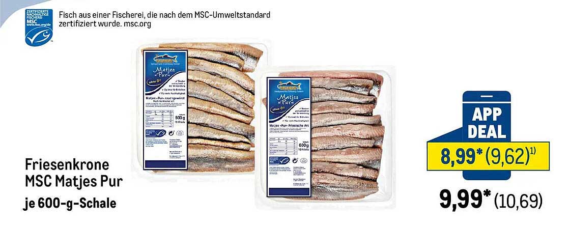 Friesenkrone MSC Matjes Pur je 600-g-Schale