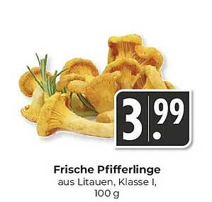 Frische Pfifferlinge aus Litauen, Klasse I, 100 g