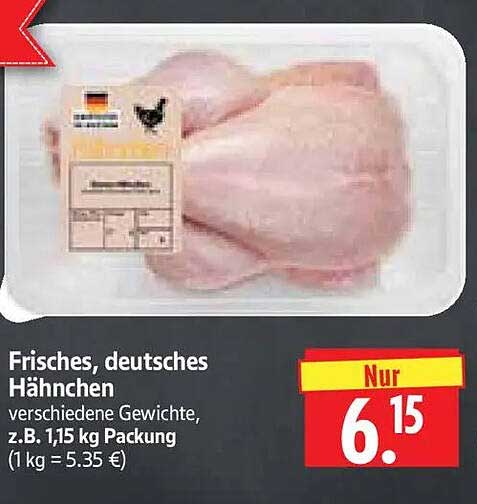 Frisches, deutsches Hähnchen