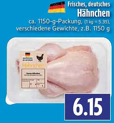 Frisches, deutsches Hähnchen