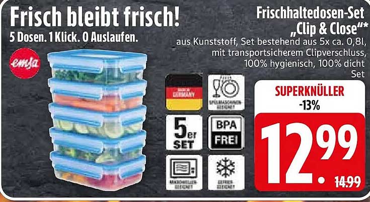 Frischhaltedosen-Set „Clip & Close“