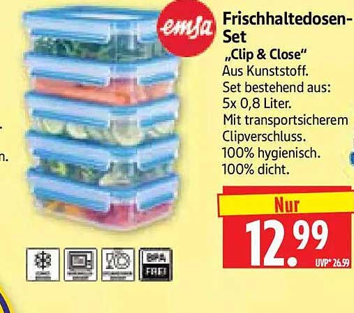 Frischhaltedosen-Set „Clip & Close“