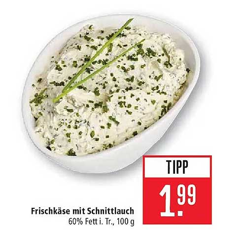 Frischkäse mit Schnittlauch 60% Fett i. Tr., 100 g