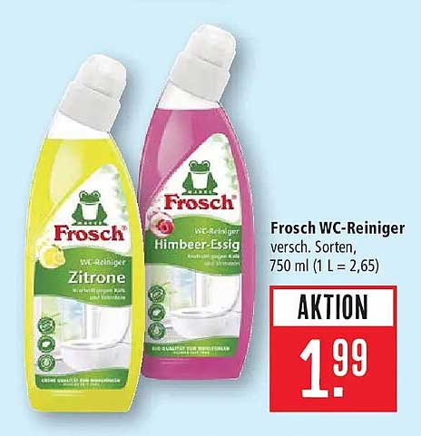 Frosch WC-Reiniger versch. Sorten, 750 ml (1 L = 2,65)