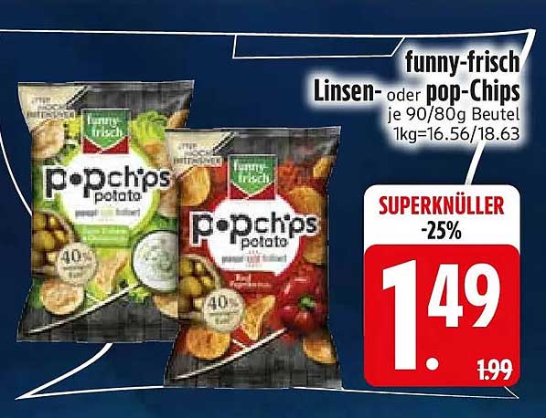 funny-frisch Linsen- oder pop-Chips