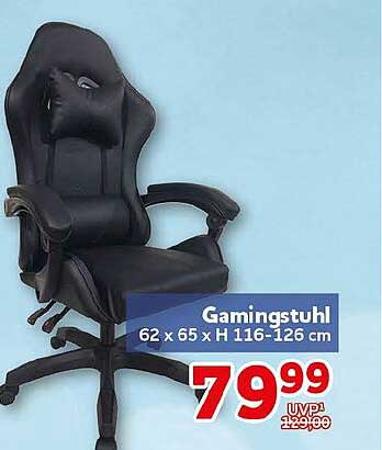 Gamingstuhl 62 x 65 x H 116-126 cm