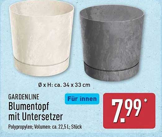 GARDENLINE Blumentopf mit Untersetzer
