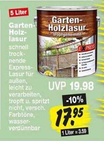 Garten-Holzlasur tropfgehemmt