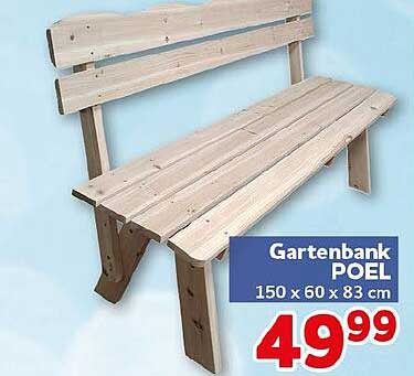 Gartenbank POEL 150 x 60 x 83 cm