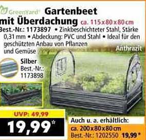 Gartenbeet mit Überdachung