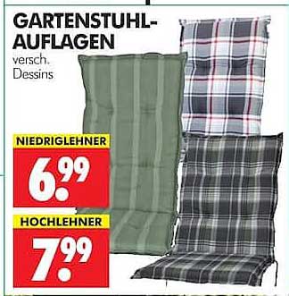 GARTENSTUHL-AUFLAGEN vers. Dessins