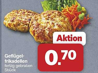 Geflügel-frikadellen fertig gebraten Stück