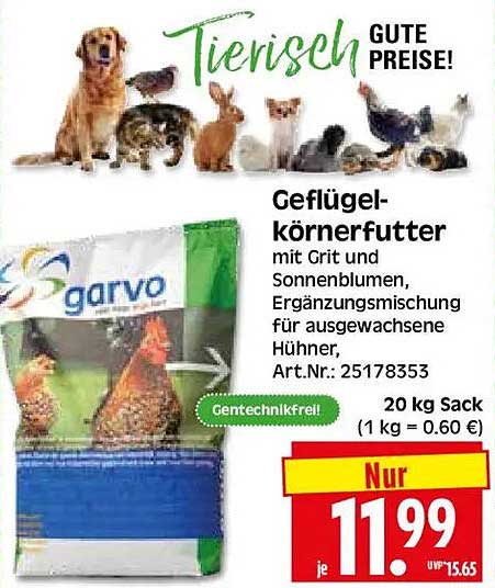 Geflügel-körnerfutter mit Grit und Sonnenblumen, Ergänzungsmischung für ausgewachsene Hühner, Art.Nr.: 25178353