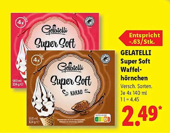 GELATELLI Super Soft Waffelhörnchen