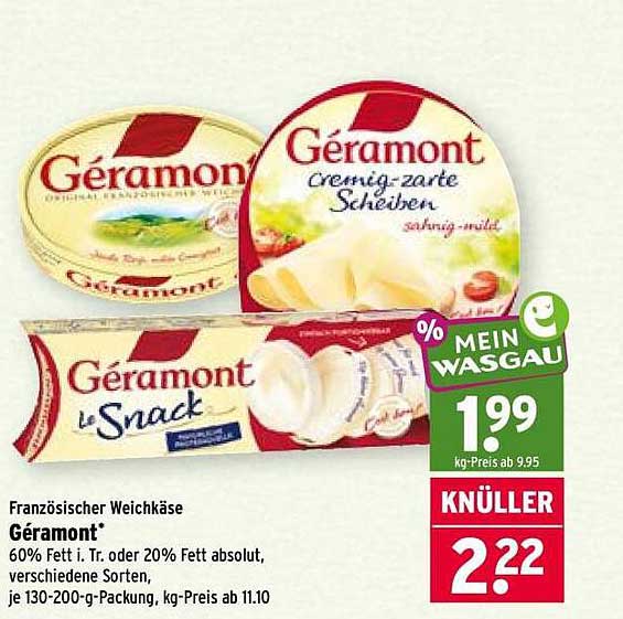 Géramont Französischer Weichkäse
