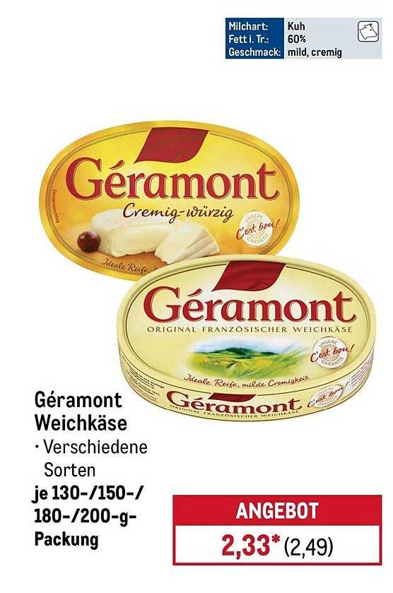 Géramont Weichkäse