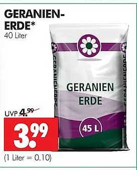 GERANIEN-ERDE* 40 Liter