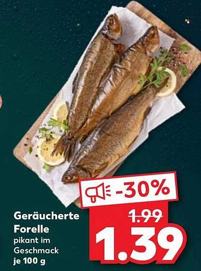 Geräucherte Forelle pikant im Geschmack je 100 g