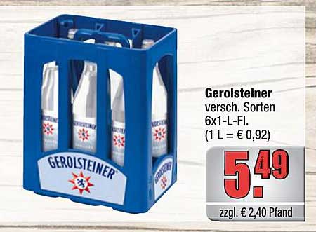 Gerolsteiner versch. Sorten 6x1-L-Fl. (1 L = € 0,92)
