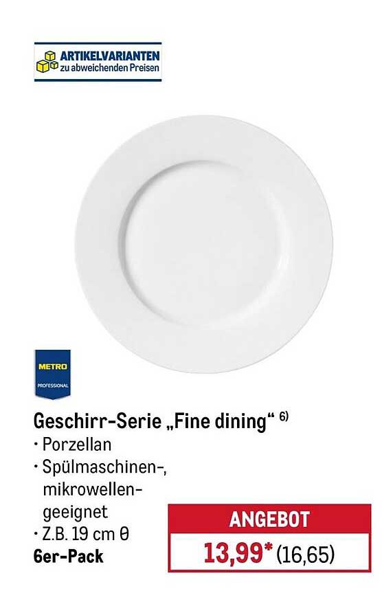 Geschirr-Serie „Fine dining“ 6)
