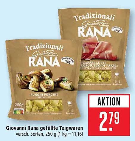 Giovanni Rana gefüllte Teigwaren versch. Sorten, 250 g (1 kg = 11,16)