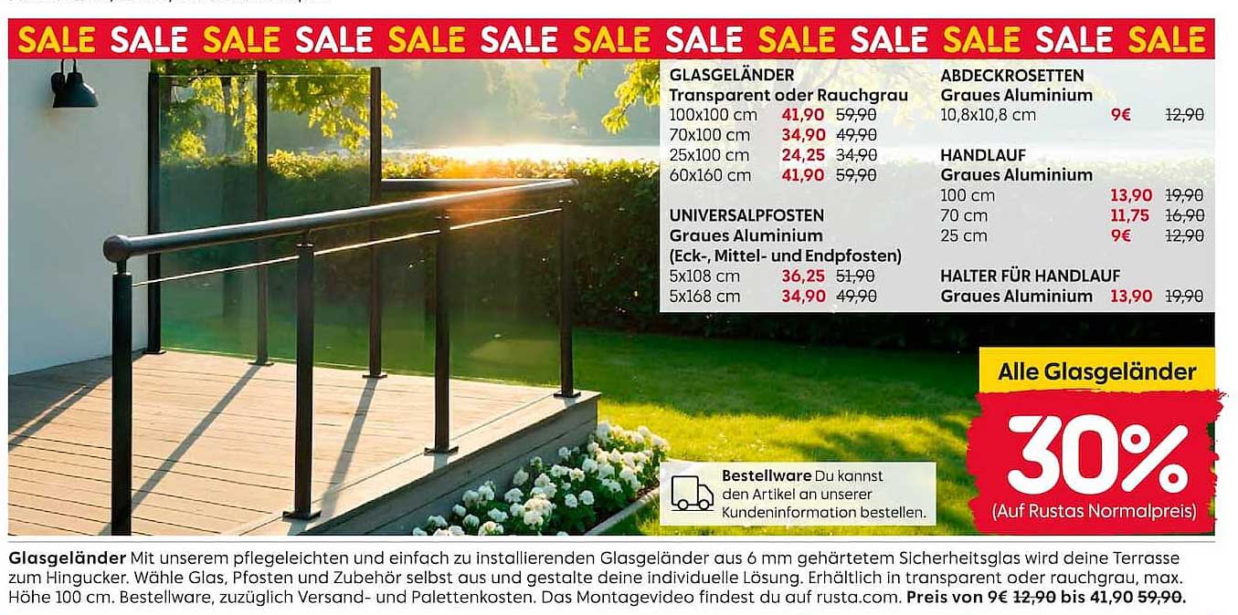 Glasgeländer