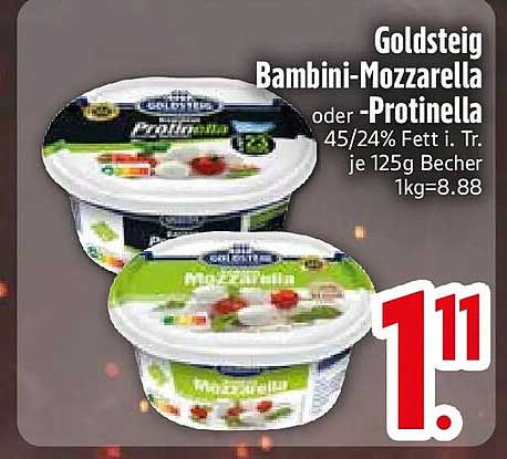 Goldsteig Bambini-Mozzarella oder -Protinella