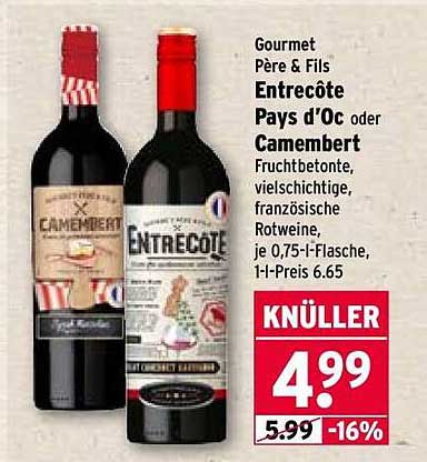 Gourmet Père & Fils Entrecôte Pays d'Oc oder Camembert