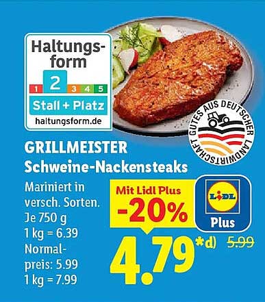 GRILLMEISTER Schweine-Nackensteaks