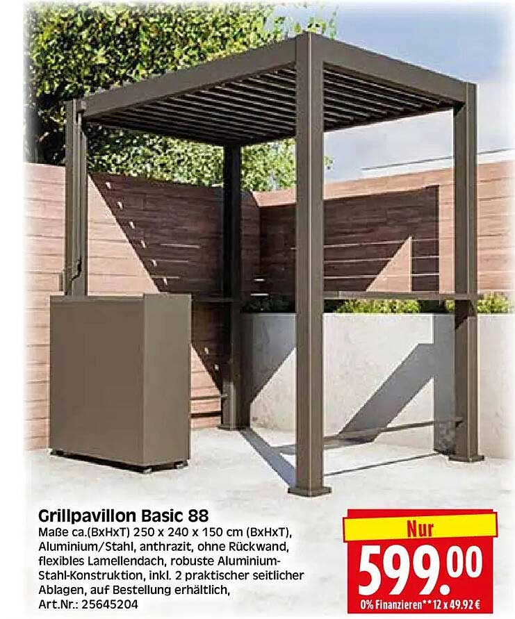 Grillpavillon Basic 88