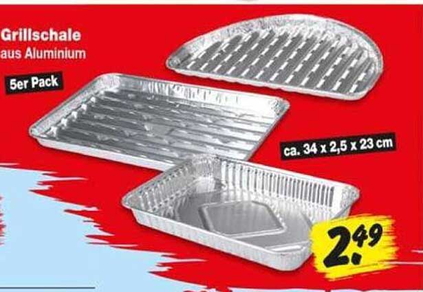Grillschale aus Aluminium 5er Pack