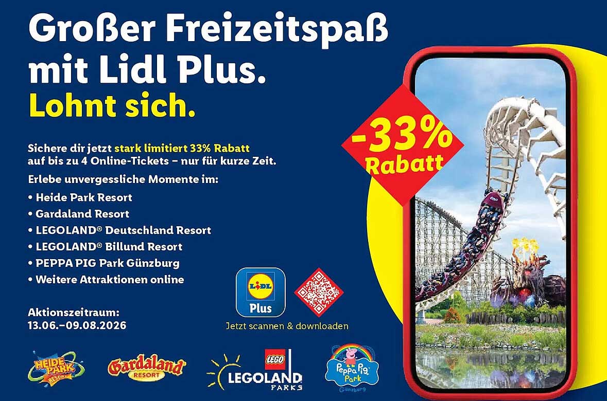 Großer Freizeitspaß mit Lidl Plus. Lohnt sich.