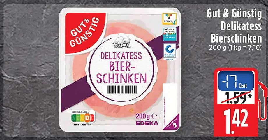 Gut & Günstig Delikatess Bierschinken