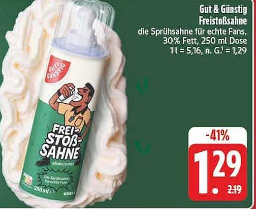 Gut & Günstig Freistoßsahne